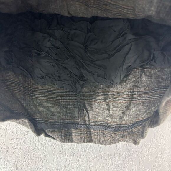 Wilfred Aritzia Grey with Orange Stripe Plaid Wool Blend Mini Skort Size 0 - Picture 5 of 7